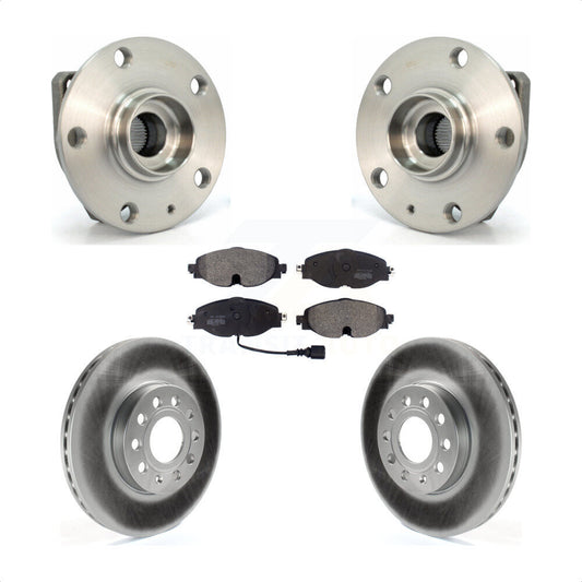 Hub Bearing Coat Brake Rotor Pad Front Kit For Volkswagen Golf SportWagen e-Golf