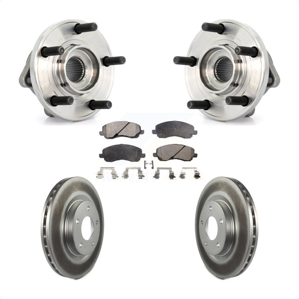 Hub Bearing Coated Disc Brake Rotor Pad Front Kit For Chrysler 200 Dodge Avenger