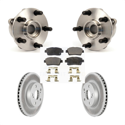 Hub Bearing Assembly Coated Brake Rotor Pad Front Kit For 2004-2009 Toyota Prius