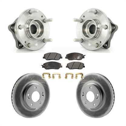 Hub Bearing Coated Disc Brake Rotor Pad Front Kit For 2007-2009 Hyundai Santa Fe