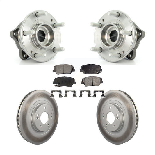 Hub Bearing Coated Disc Brake Rotor Pad Front Kit For Hyundai Santa Fe Sport Kia