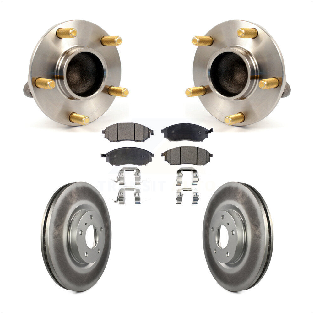 Hub Bearing Assembly Coat Brake Rotor Pad Front Kit For INFINITI G35 Nissan 350Z