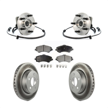 Hub Bearing Assembly Coat Brake Rotor Pad Front Kit For Jeep Liberty Dodge Nitro