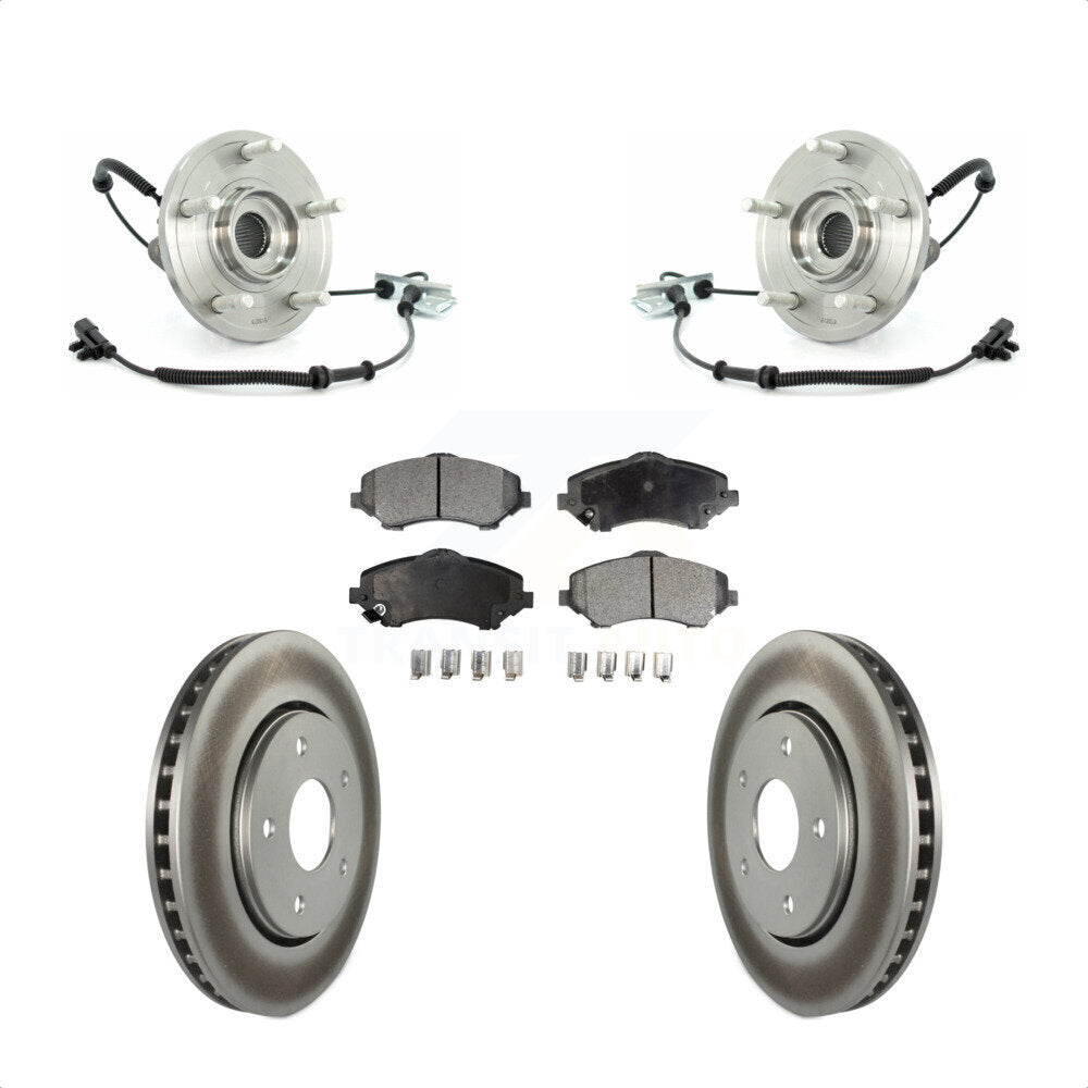 Hub Bearing Coat Brake Rotor Pad Front Kit For Dodge Grand Caravan Chrysler Town