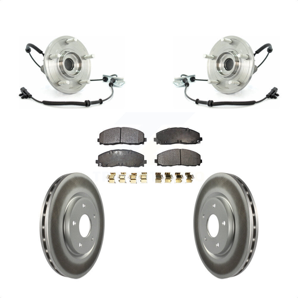 Hub Bearing Assembly Coated Disc Brake Rotor Pad Front Kit For Volkswagen Routan