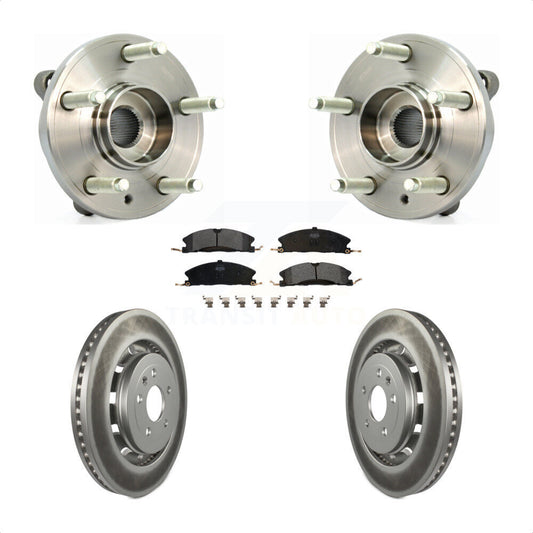 Hub Bearing Coat Brake Rotor Pads Front Kit For Ford Flex Taurus Lincoln MKT MKS