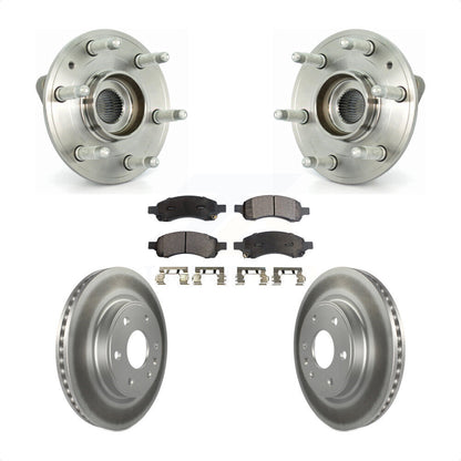 Hub Bearing Coat Brake Rotor Pad Front Kit For GMC Acadia Buick Enclave Traverse