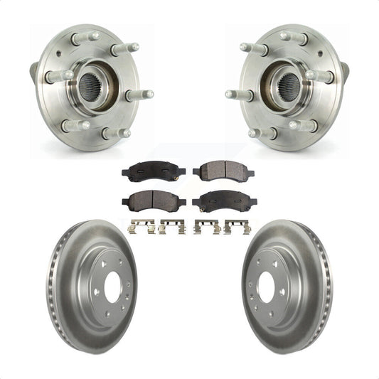Hub Bearing Coat Brake Rotor Pad Front Kit For GMC Acadia Buick Enclave Traverse