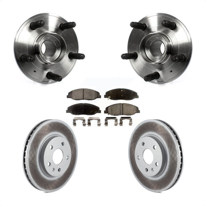 Hub Bearing Coated Brake Rotor And Pad Front Kit For 2012-2013 Cadillac CTS 6.2L