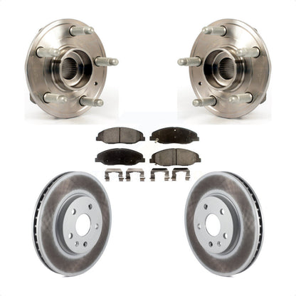 Hub Bearing Assembly Coated Disc Brake Rotor And Pads Front Kit For Cadillac CTS