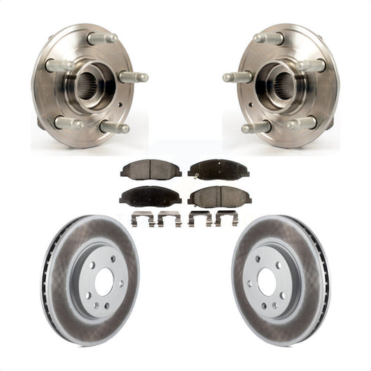 Hub Bearing Assembly Coated Disc Brake Rotor And Pads Front Kit For Cadillac CTS