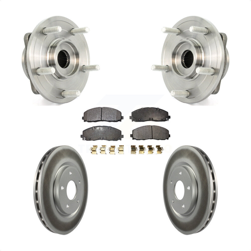 Hub Bearing Assembly Coated Disc Brake Rotor And Pad Front Kit For Dodge Journey