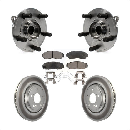 Hub Bearing Assembly Coat Brake Rotor Pads Front Kit For 2015-2017 Honda Odyssey