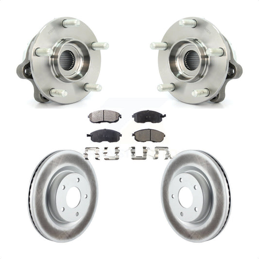 Hub Bearing Assembly Coated Disc Brake Rotor And Pad Front Kit For Nissan Altima