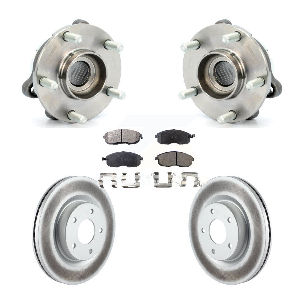 Hub Bearing Assembly Coated Disc Brake Rotor And Pad Front Kit For Nissan Altima