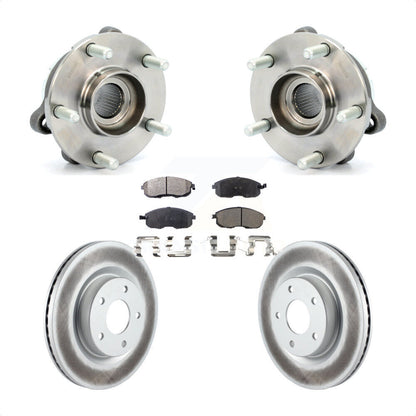 Hub Bearing Assembly Coated Disc Brake Rotor And Pad Front Kit For Nissan Altima