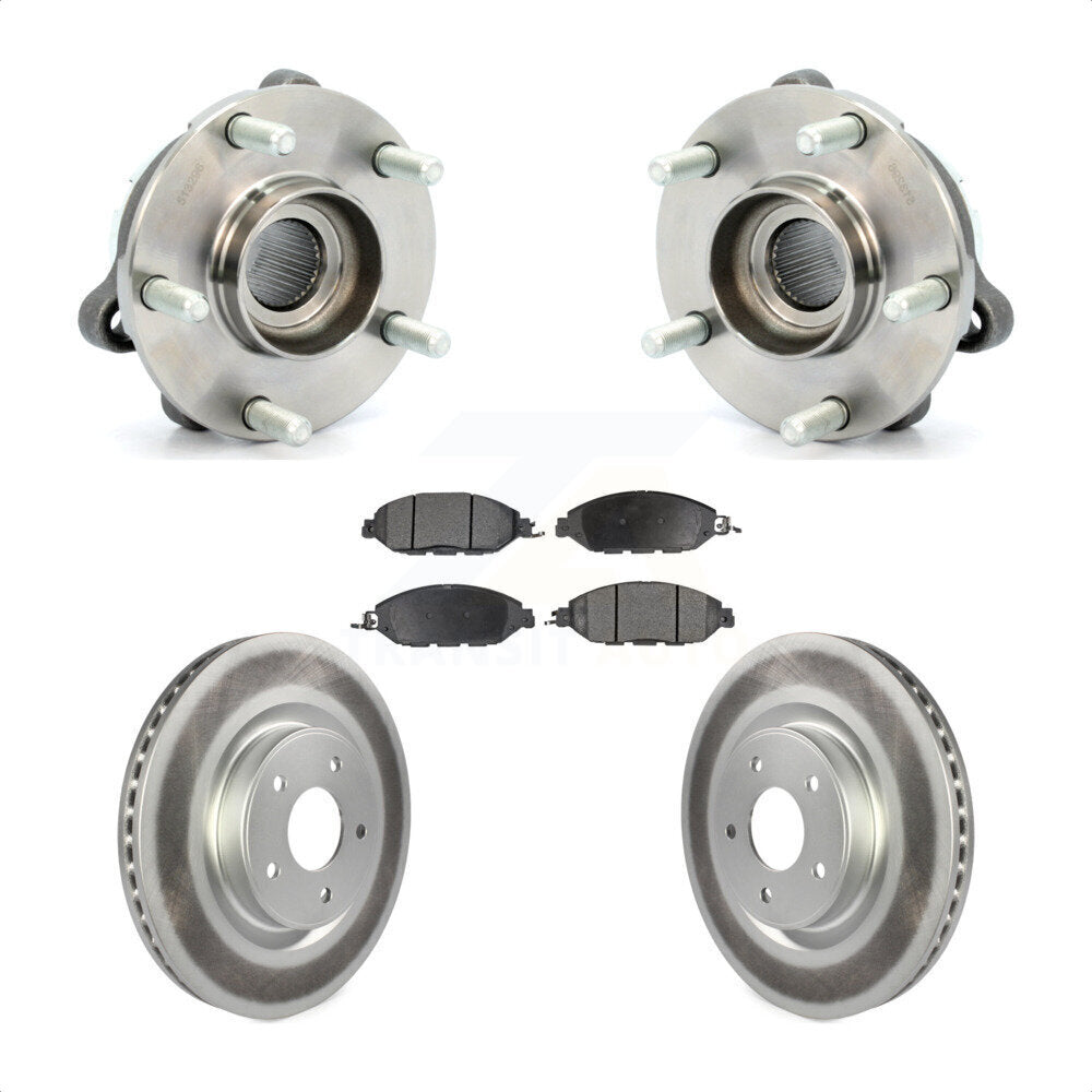 Hub Bearing Coat Brake Rotor Pad Front Kit For Nissan Pathfinder Murano INFINITI
