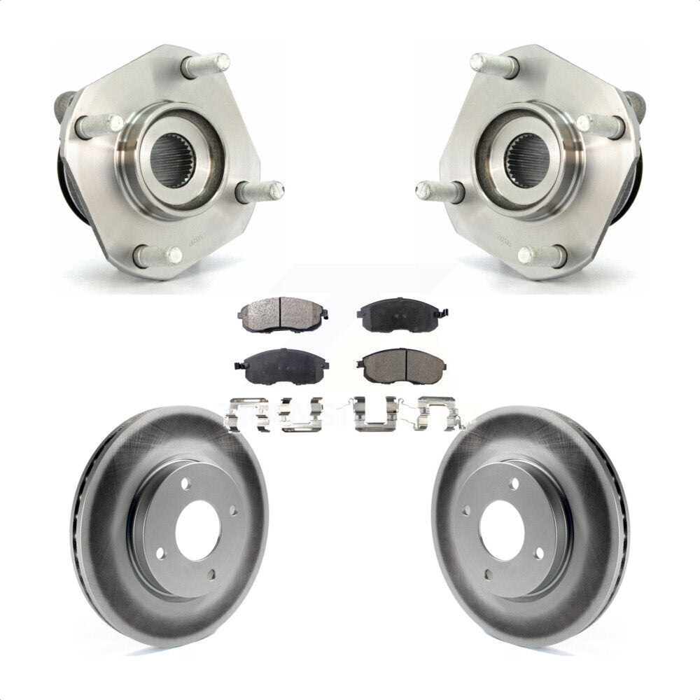 Hub Bearing Assembly Coated Disc Brake Rotor And Pad Front Kit For Nissan Sentra