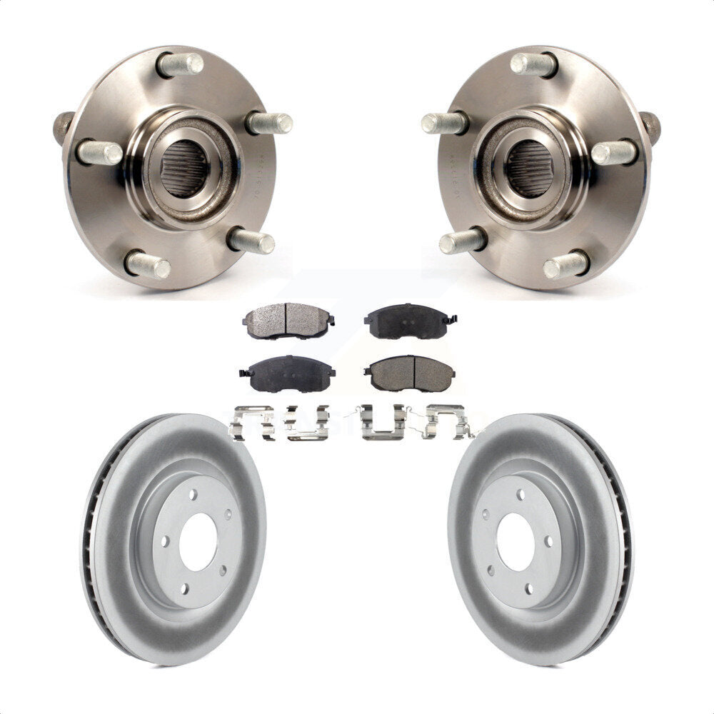 Hub Bearing Coated Brake Rotor & Pads Front Kit For Nissan Sentra SE-R with 2.5L