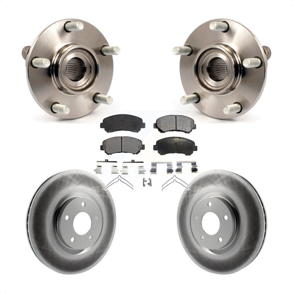 Hub Bearing Assembly Coated Disc Brake Rotor And Pad Front Kit For Nissan Sentra