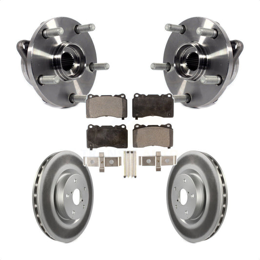 Hub Bearing Assembly Coated Brake Rotor Pad Front Kit For Subaru Impreza WRX STI