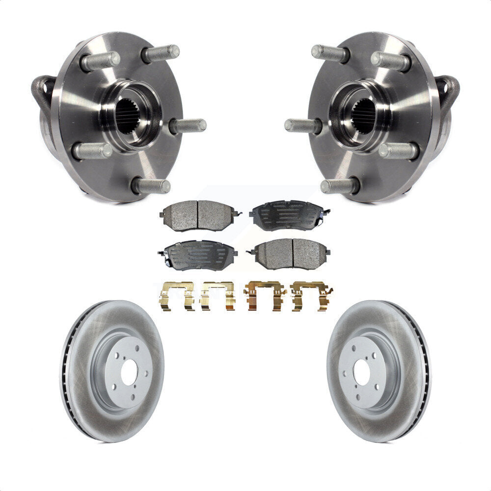 Hub Bearing Coated Brake Rotor & Pads Front Kit For Subaru Outback WRX Legacy B9