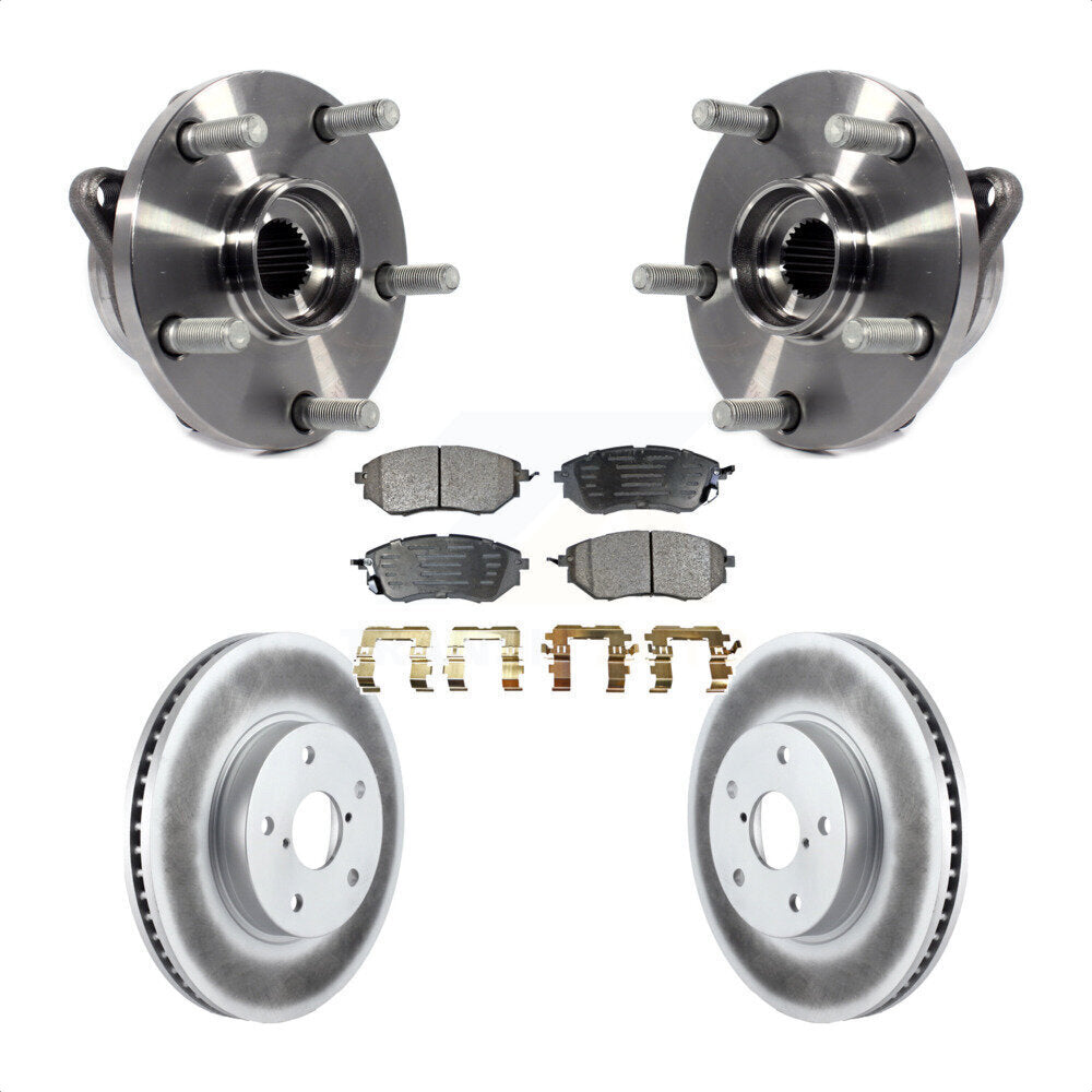 Hub Bearing Assembly Coat Brake Rotor Pads Front Kit For 2015 Subaru Legacy 2.5L