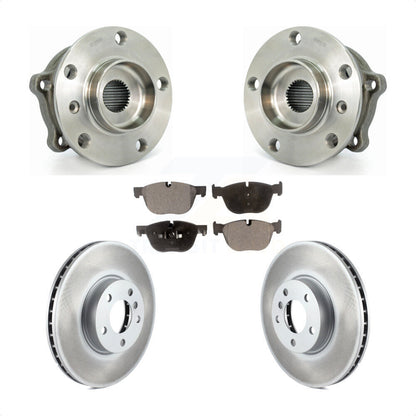 Hub Bearing Assembly Coated Disc Brake Rotors And Pads Front Kit For BMW X5 X6