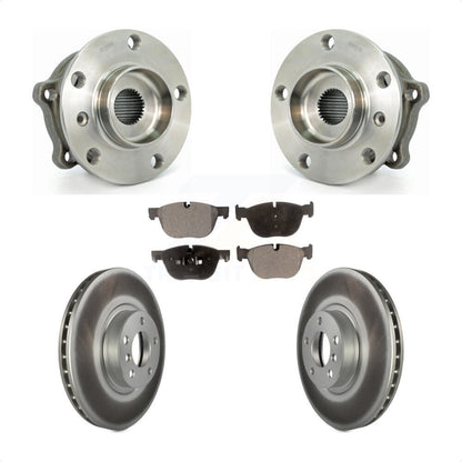 Hub Bearing Coated Disc Brake Rotor Pad Front Kit For BMW X5 X6 M12 X 1.5 Thread