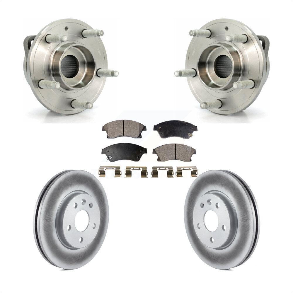 Hub Bearing Coat Brake Rotor Pads Front Kit For 14-15 Chevrolet Cruze GAS engine