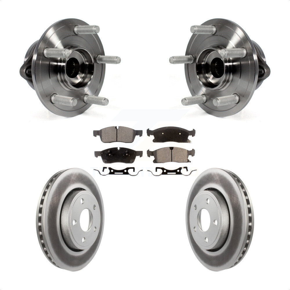 Hub Bearing Coat Brake Rotor Pad Front Kit For Jeep Grand Cherokee Dodge Durango