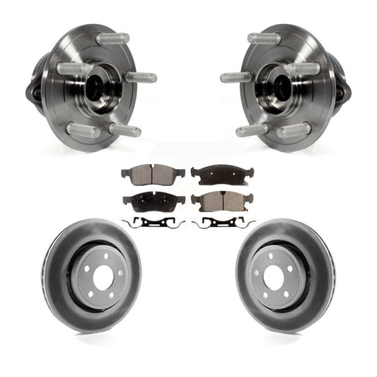 Hub Bearing Coat Brake Rotor Pad Front Kit For Jeep Grand Cherokee Dodge Durango