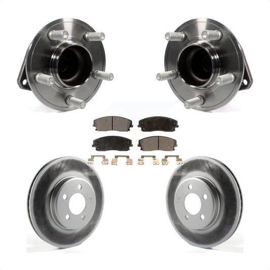 Hub Bearing Coated Disc Brake Rotor Pad Front Kit For Dodge Charger Chrysler 300