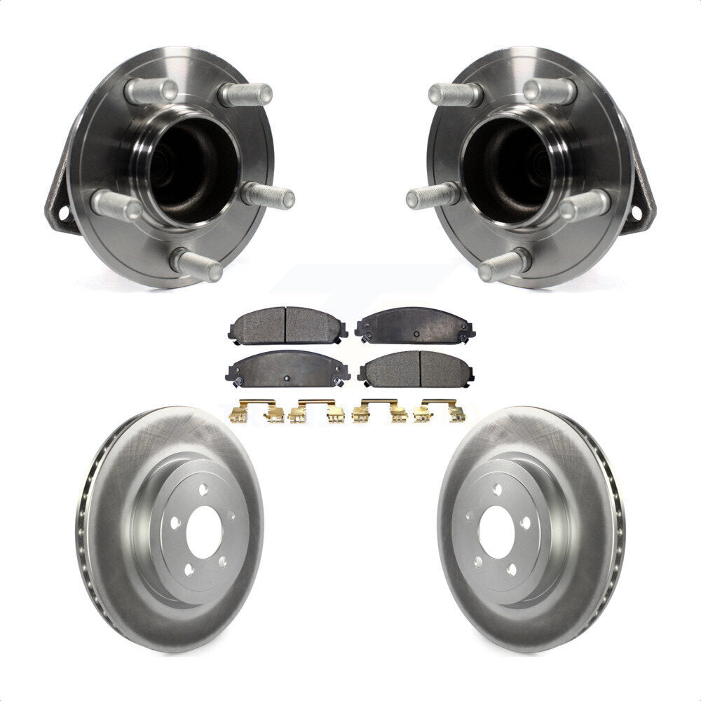 Hub Bearing Coated Disc Brake Rotor Pad Front Kit For Dodge Chrysler 300 Charger