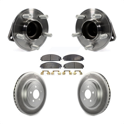 Hub Bearing Coated Disc Brake Rotor Pad Front Kit For Dodge Chrysler 300 Charger