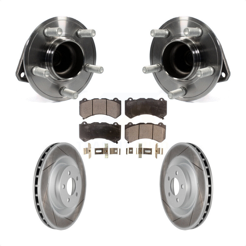 Hub Bearing Assembly Coat Brake Rotor Pad Front Kit For Dodge Challenger Charger