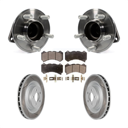 Hub Bearing Assembly Coat Brake Rotor Pad Front Kit For Dodge Challenger Charger