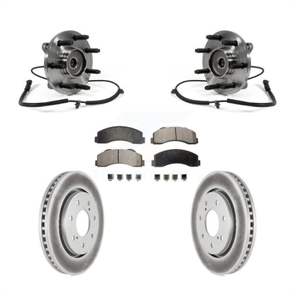 Hub Bearing Assembly Coated Disc Brake Rotors And Pads Front Kit For Ford F-150