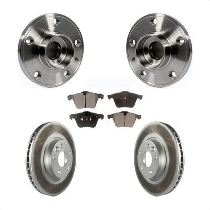 Hub Bearing Assembly Coated Disc Brake Rotors And Pads Front Kit For Volvo V70