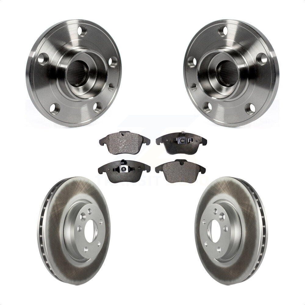 Hub Bearing Coated Disc Brake Rotor Pad Front Kit For Volvo XC70 S60 V60 S80 V70