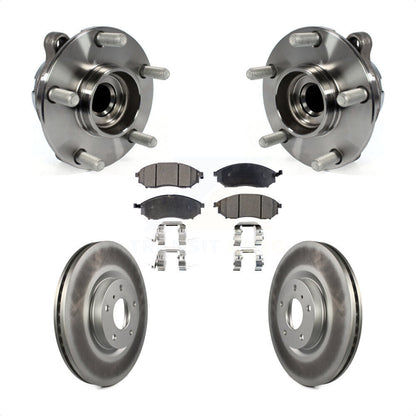 Hub Bearing Coat Brake Rotor Pad Front Kit For INFINITI EX35 Nissan 370Z G35 M35