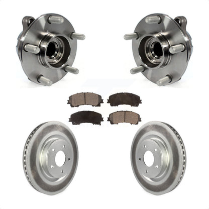 Hub Bearing Coated Disc Brake Rotor Pads Front Kit For INFINITI Q50 QX50 Q60 RWD