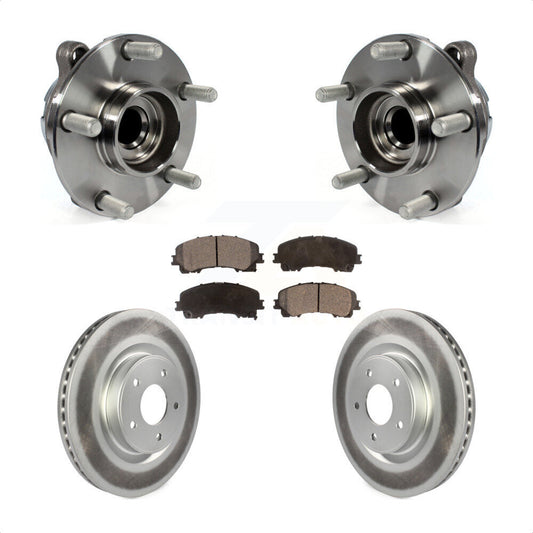 Hub Bearing Coated Disc Brake Rotor Pads Front Kit For INFINITI Q50 QX50 Q60 RWD