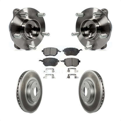 Hub Bearing Assembly Coated Brake Rotor And Pad Front Kit For INFINITI FX35 FX45