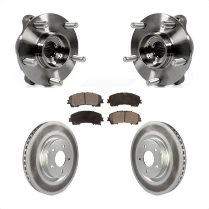 Hub Bearing Coated Disc Brake Rotor Pads Front Kit For INFINITI Q50 QX50 Q60 AWD