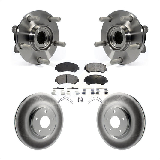 Hub Bearing Coated Brake Rotor Pads Front Kit For 2014-2017 Nissan Juke Nismo RS