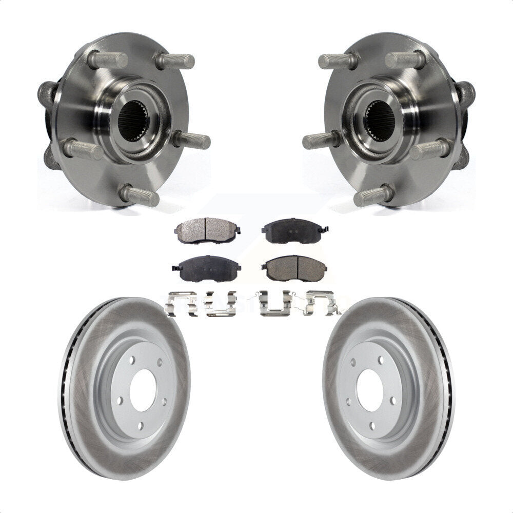 Hub Bearing Assembly Coated Disc Brake Rotors And Pads Front Kit For Nissan Juke