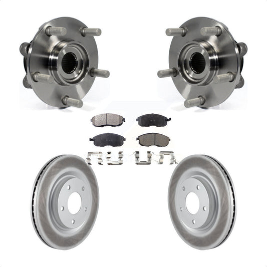 Hub Bearing Assembly Coated Disc Brake Rotors And Pads Front Kit For Nissan Juke