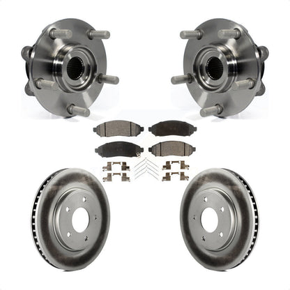 Hub Bearing Assembly Coated Brake Rotor Pads Front Kit For 2011-2012 Nissan LEAF