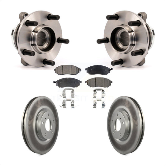 Hub Bearing Assembly Coated Disc Brake Rotor And Pad Front Kit For Nissan Murano